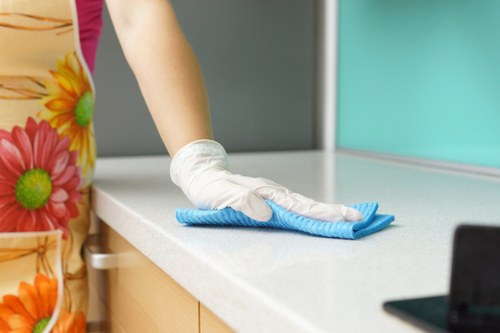 Commercial cleaners in E8 maintaining a clean office space