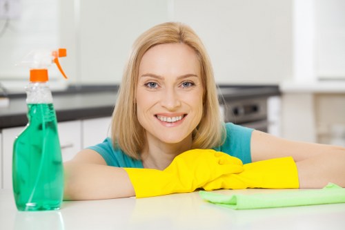 Professional home cleaners in E8 cleaning a bright living room