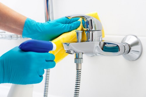 Preparing a carpeted room for cleaning and drying