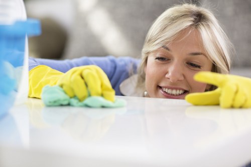 Local oven cleaner in E8 cleaning oven racks and trays